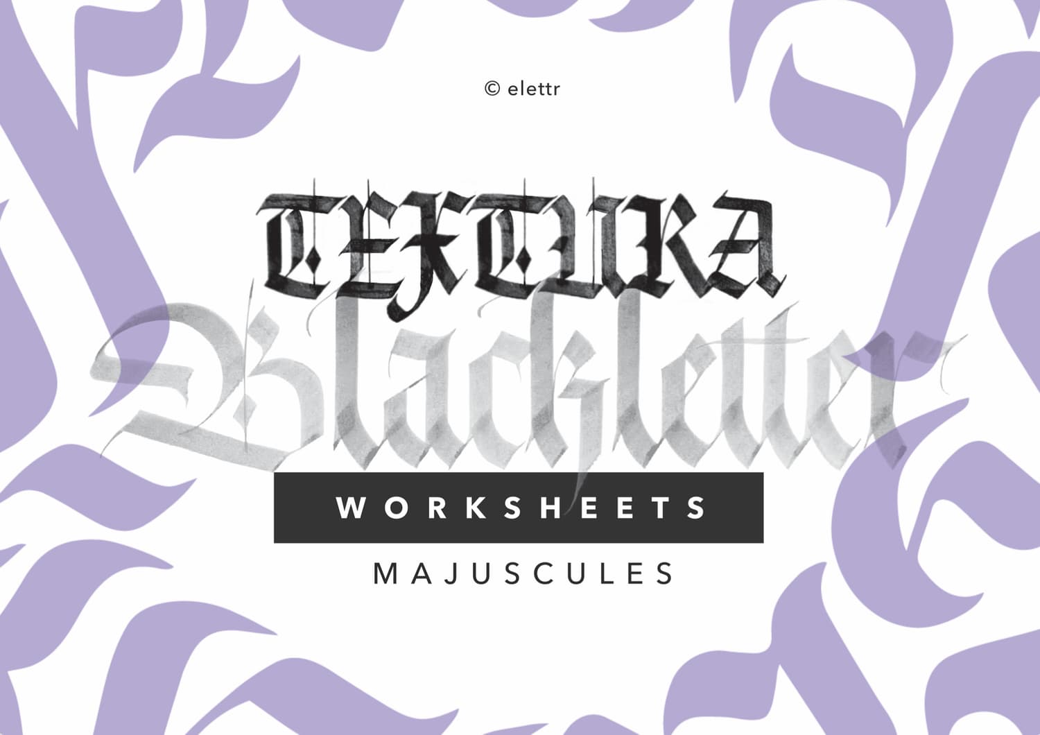 Textura Worksheets — Majuscules